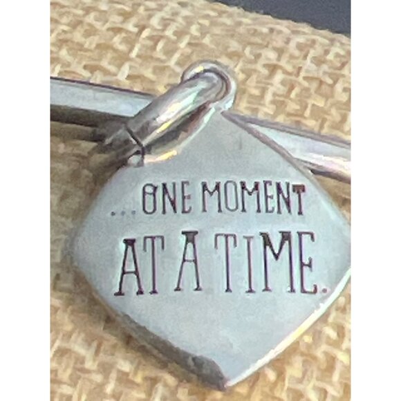 Hallmark Stainless Steel Celebrate Life Starter Bangle Bracelet Clamper 7.5" - Picture 3 of 4